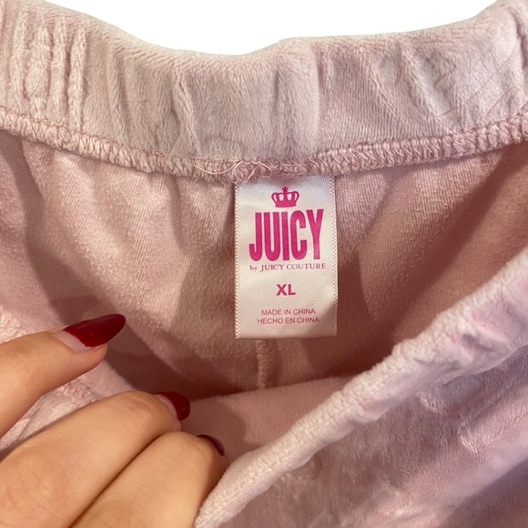 Juicy Couture Velour Velvet 3 Piece Pink Pajama Set Size XL - Picture 10 of 10
